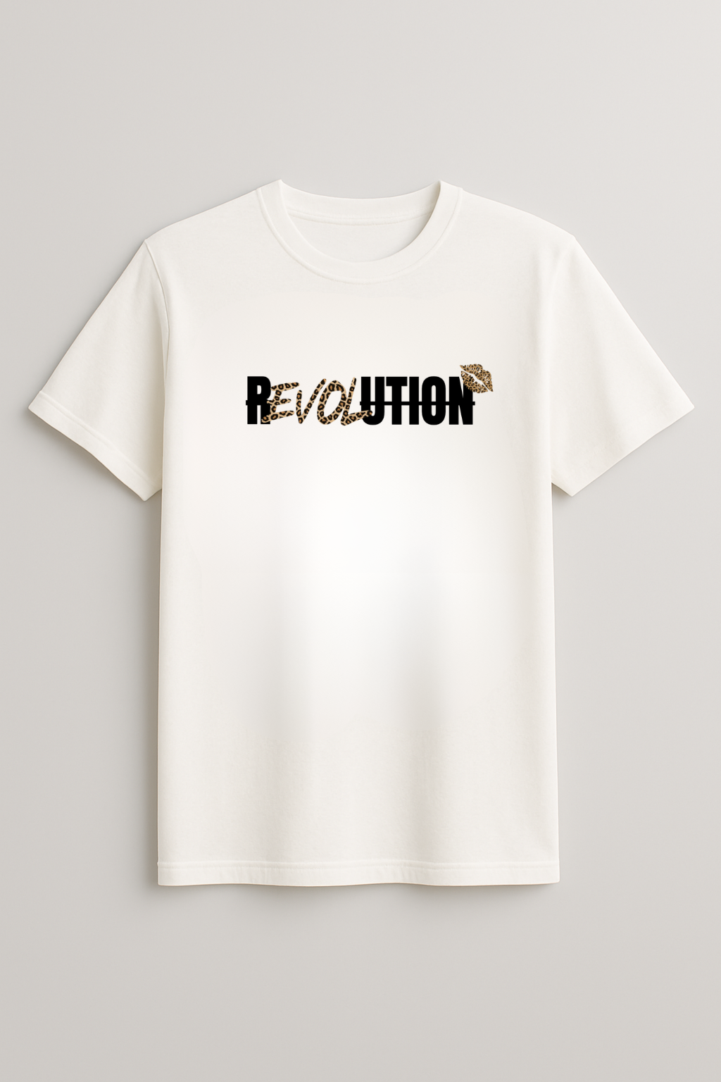 t-shirt léopard blanc