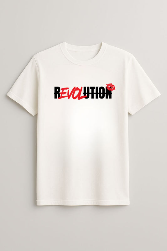 t-shirt unisexe révolution blanc
